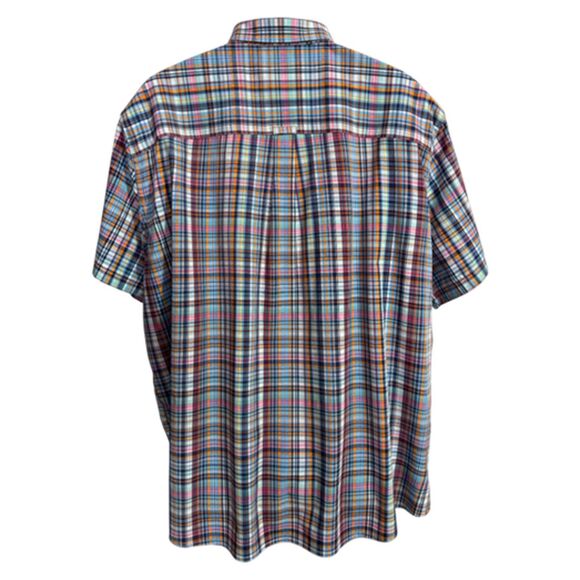 Croft & Barrow Blue Multi-color Plaid Short Sleeve Shirt Size 2XB - Picture 5 of 12